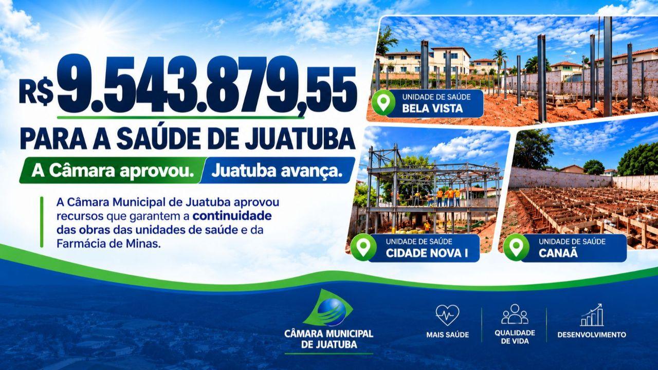Câmara de Juatuba aprova mais de R$ 9,5 milhões para continuidade das obras na saúde